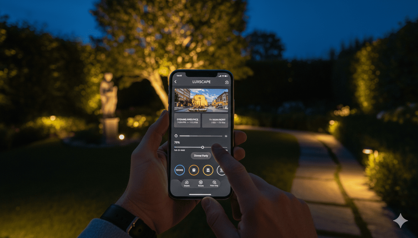 Feature lighting for garden fountain